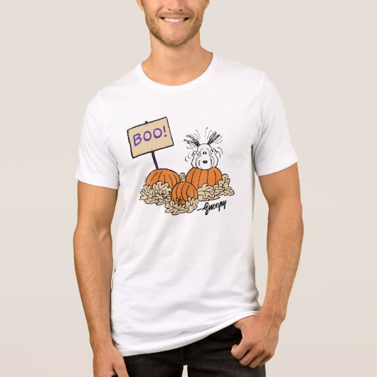 Peanuts | Snoopy Pumpkin Patch Boo! Tri-Blend Shirt (Voorkant)