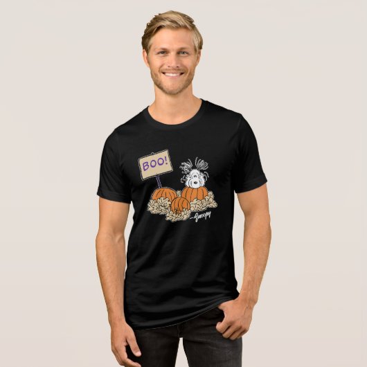 Peanuts | Snoopy Pumpkin Patch Boo! Tri-Blend Shirt (Voorkant volledig)