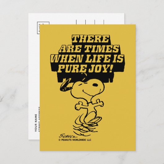 Peanuts | Snoopy Pure Joy Briefkaart (Voorkant / Achterkant)
