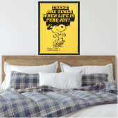 Peanuts | Snoopy Pure Joy Canvas Afdruk (Insitu (Slaapkamer))