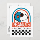 Peanuts | Snoopy Racing Club Briefkaart (Voorkant / Achterkant)