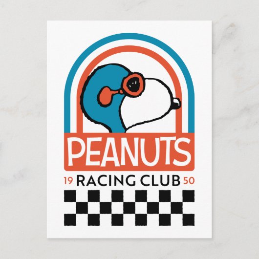 Peanuts | Snoopy Racing Club Briefkaart (Voorkant)