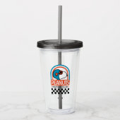 Peanuts | Snoopy Racing Club | Jouw namen toevoege Acryl Drinkbeker (Voorkant)
