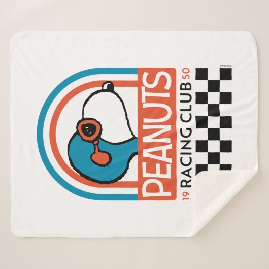 Peanuts | Snoopy Racing Club Sherpa Deken (Voorkant (horizontaal))