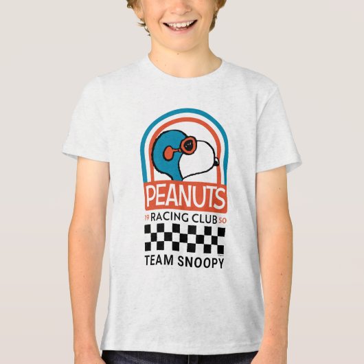 Peanuts | Snoopy Racing Club Tri-Blend Shirt (Voorkant)