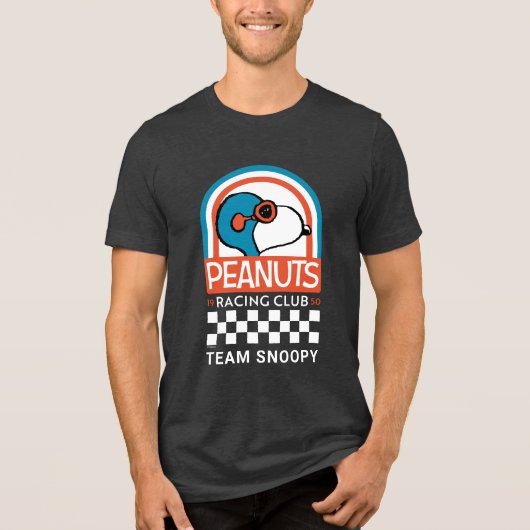 Peanuts | Snoopy Racing Club Tri-Blend Shirt (Voorkant)