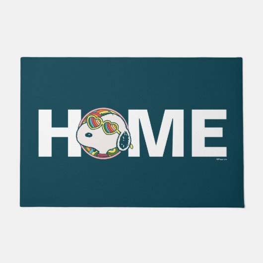 Peanuts | Snoopy Rainbow Heart Zonnebril Deurmat (Voorkant)