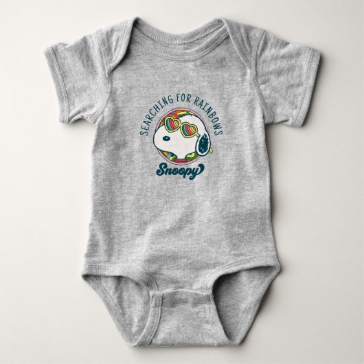 Peanuts | Snoopy Rainbow Heart Zonnebril Romper (Voorkant)