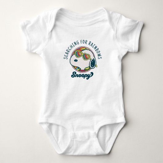 Peanuts | Snoopy Rainbow Heart Zonnebril Romper (Voorkant)