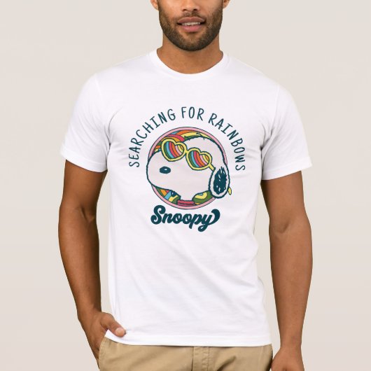 Peanuts | Snoopy Rainbow Heart Zonnebril T-shirt (Voorkant)