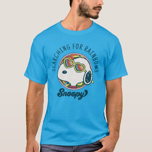 Peanuts | Snoopy Rainbow Heart Zonnebril T-shirt (Voorkant)
