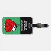 Peanuts | Snoopy Red Puffer Jacket Bagagelabel (Achterkant horizontaal)