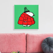 Peanuts | Snoopy Red Puffer Jacket Canvas Afdruk (Insitu (Woonkamer))