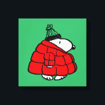 Peanuts | Snoopy Red Puffer Jacket Canvas Afdruk<br><div class="desc">Bekijk dit leuke Peanuts-ontwerp met Snoopy in zijn rode opgezwollen winterjas.</div>
