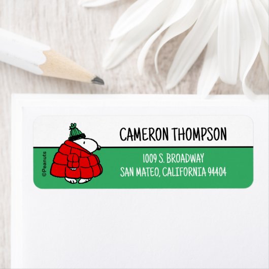 Peanuts | Snoopy Red Puffer Jacket Etiket (Insitu)