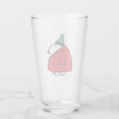 Peanuts | Snoopy Red Puffer Jacket Glas (Achterkant)