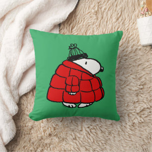 Peanuts   Snoopy Red Puffer Jacket Kussen