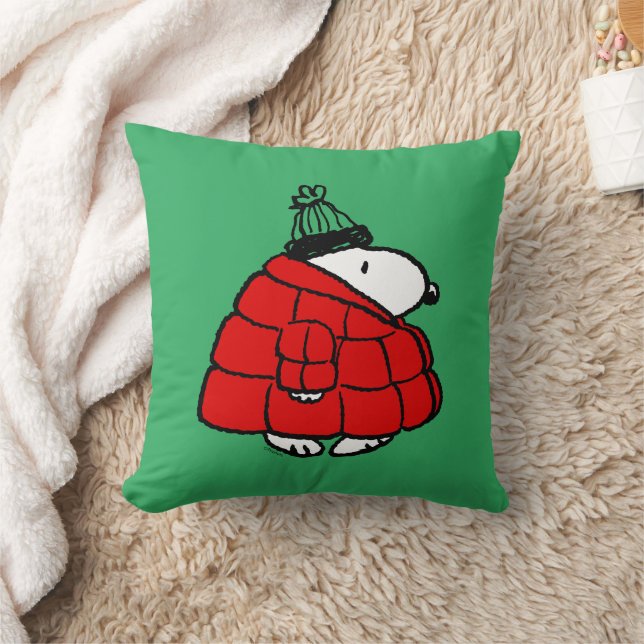 Peanuts | Snoopy Red Puffer Jacket Kussen (Deken)