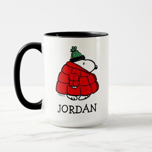 Peanuts | Snoopy Red Puffer Jacket Mok (Links)