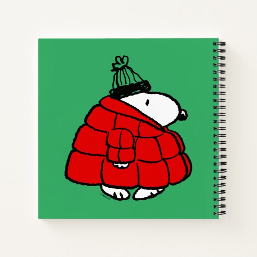 Peanuts | Snoopy Red Puffer Jacket Notitieboek (Achterkant)