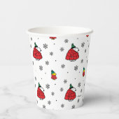 Peanuts | Snoopy Red Puffer Jacket Papieren Bekers (Achterkant)