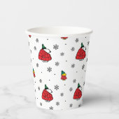 Peanuts | Snoopy Red Puffer Jacket Papieren Bekers (Voorkant)