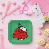Peanuts | Snoopy Red Puffer Jacket Papieren Bordje (Feest)