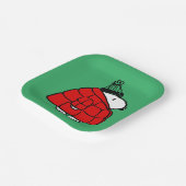 Peanuts | Snoopy Red Puffer Jacket Papieren Bordje (Gebogen)