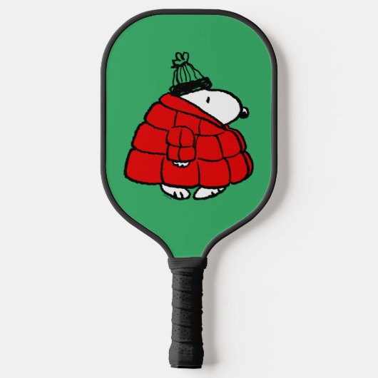 Peanuts | Snoopy Red Puffer Jacket Pickleball Paddle (Achterkant)