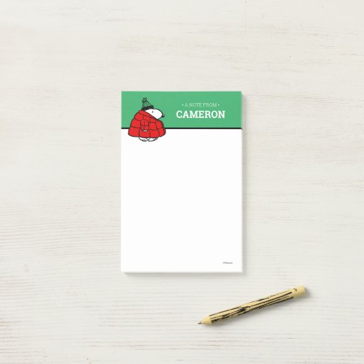 Peanuts | Snoopy Red Puffer Jacket Post-it® Notes (Op bureau)