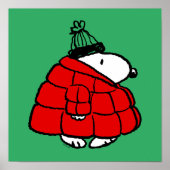 Peanuts | Snoopy Red Puffer Jacket Poster (Voorkant)