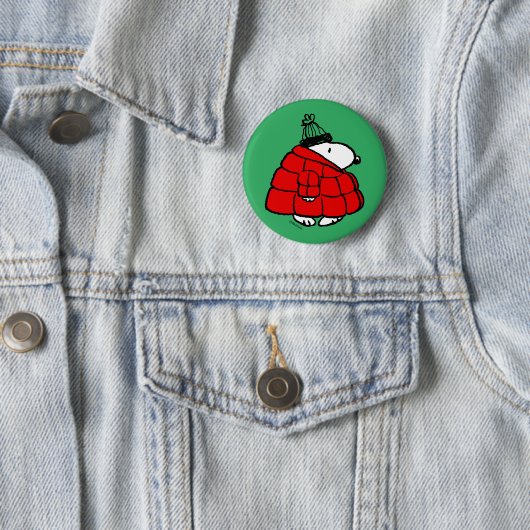 Peanuts | Snoopy Red Puffer Jacket Ronde Button 5,7 Cm (In situ)