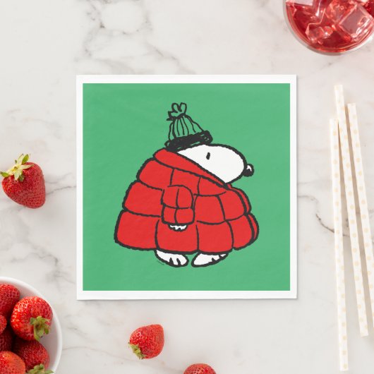 Peanuts | Snoopy Red Puffer Jacket Servet (Insitu)