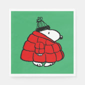 Peanuts | Snoopy Red Puffer Jacket Servet (Voorkant)