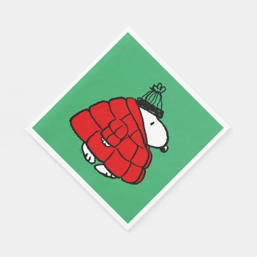 Peanuts | Snoopy Red Puffer Jacket Servet (Hoek)