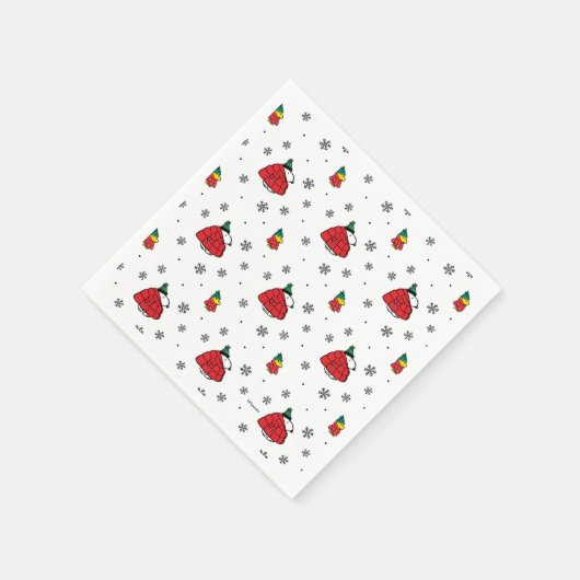 Peanuts | Snoopy Red Puffer Jacket Servet (Hoek)