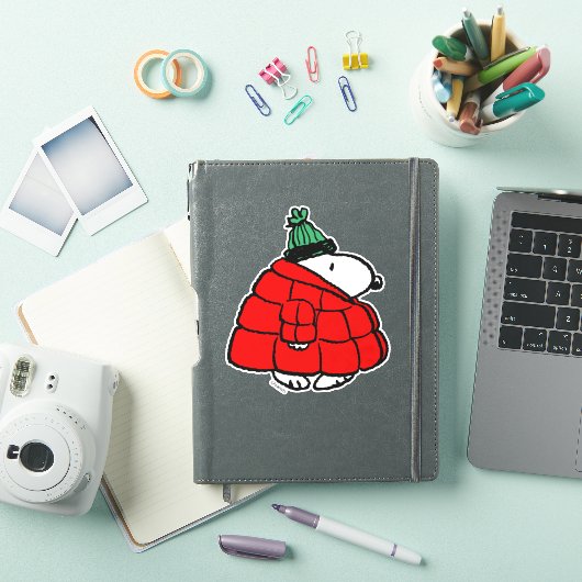 Peanuts | Snoopy Red Puffer Jacket Sticker (iPad Cover)