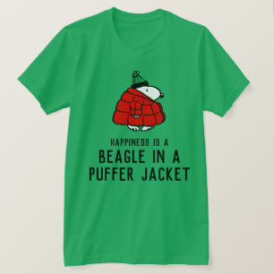 Peanuts Snoopy Red Puffer Jacket T-shirt
