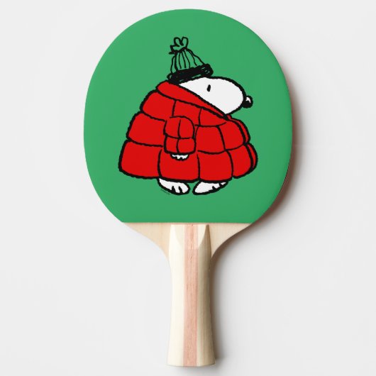 Peanuts | Snoopy Red Puffer Jacket Tafeltennisbatje (Voorkant)