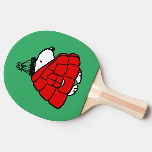 Peanuts | Snoopy Red Puffer Jacket Tafeltennisbatje (Zijkant)