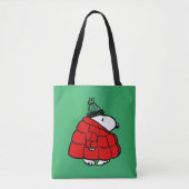 Peanuts | Snoopy Red Puffer Jacket Tote Bag (Voorkant)