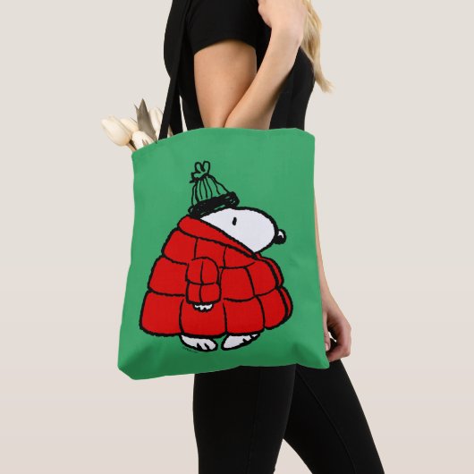 Peanuts | Snoopy Red Puffer Jacket Tote Bag (Dichtbij)