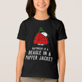 Peanuts | Snoopy Red Puffer Jacket Tri-Blend Shirt (Voorkant)