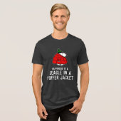 Peanuts | Snoopy Red Puffer Jacket Tri-Blend Shirt (Voorkant volledig)