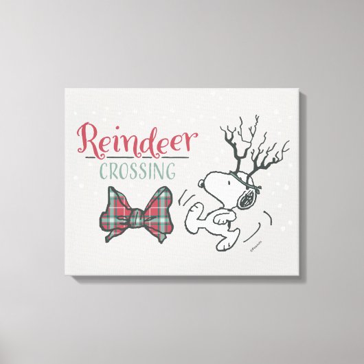 Peanuts | Snoopy Rendier Canvas Afdruk (Voorkant)