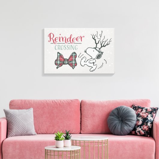 Peanuts | Snoopy Rendier Canvas Afdruk (Insitu (Woonkamer))