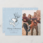 Peanuts | Snoopy Rendier Crossing Christmas Feestdagenkaart (Voorkant / Achterkant)