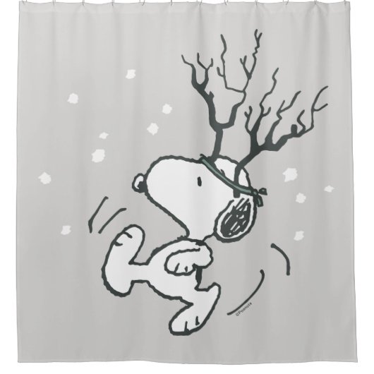 Peanuts | Snoopy Rendier Douchegordijn (Voorkant)
