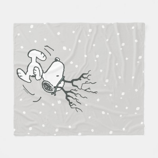 Peanuts | Snoopy Rendier Fleece Deken (Voorkant (Horizontaal))