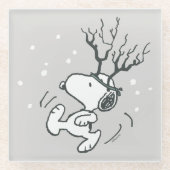 Peanuts | Snoopy Rendier Glazen Onderzetter (Voorkant)